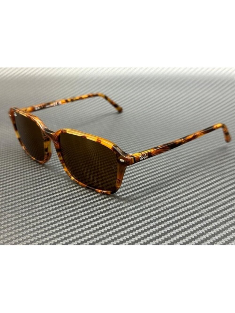 New Ray-Ban Men Raimond Brown Transparent Sunglasses 58-18-145